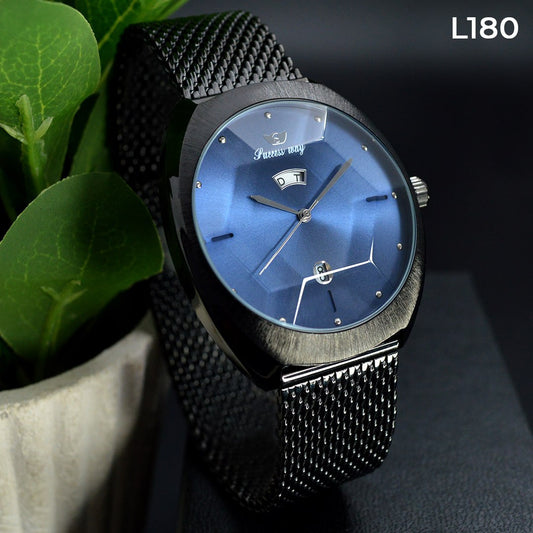 RELOJ L180  SUCCESS WAY NEGRO/AZUL DIAMANTE